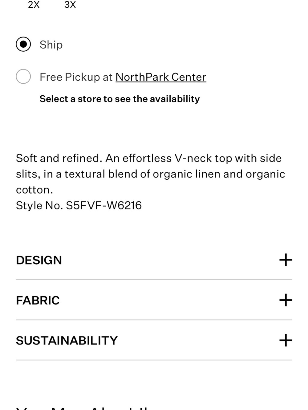 Organic Linen Cotton V-Neck Top - Picture 7 of 7